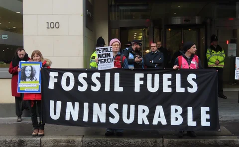 Stop EACOP protestors outside Chubb and AIG offices