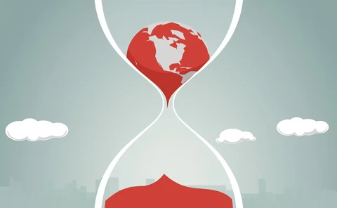 Climate change hourglass