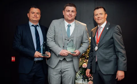 Dale O’Hara of Crawford & Company, David Homer of Questgates & Cila President Steven Wallace