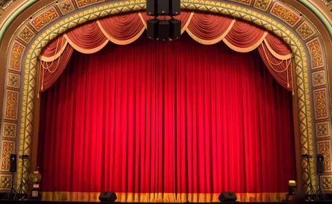 red curtain on stage