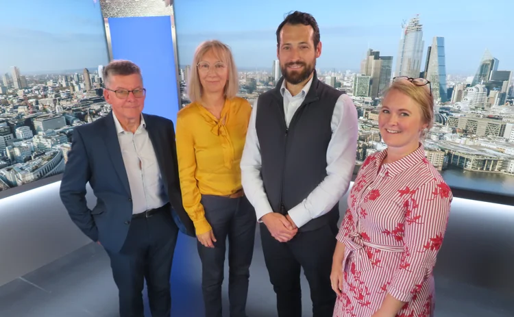 Dominic Probyn, director of climate risk advisory at Aon, Judith Neumann, global head of industry advisory for sustainability & climate resilience at Guidewire, Peter Wassell, technical director for repair solutions at Sedgwick, and Bethany Thomas, head of sustainability at Allianz