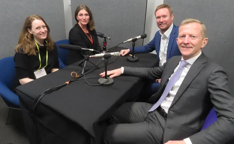 L to R: Laura Evans, chief actuary of Flood Re, Insurance Post’s Emma Ann Hughes, Mark Shepherd, head of general insurance for the ABI, and Ken Norgrove, CEO of RSA 