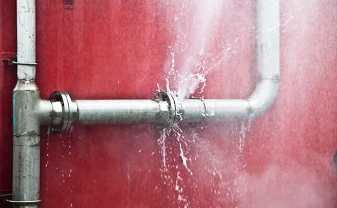 burst pipe