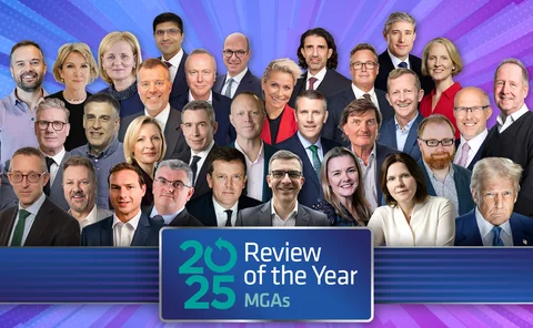 Montage of key newsmakers in insurance during 2025
