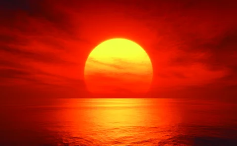 Red sun