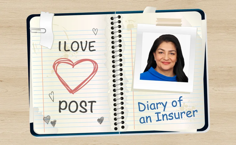 Shali Vasudeva’s photo appears in a design that looks like pages of a diary